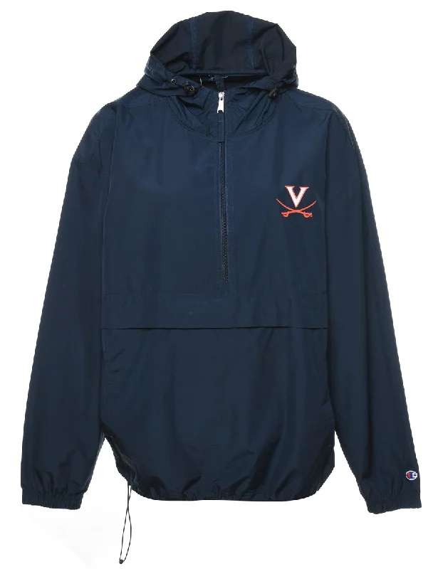 Quarter-Zip Navy Nylon Jacket - L Jersey Jacket Tulle Jacket Batik Jacket