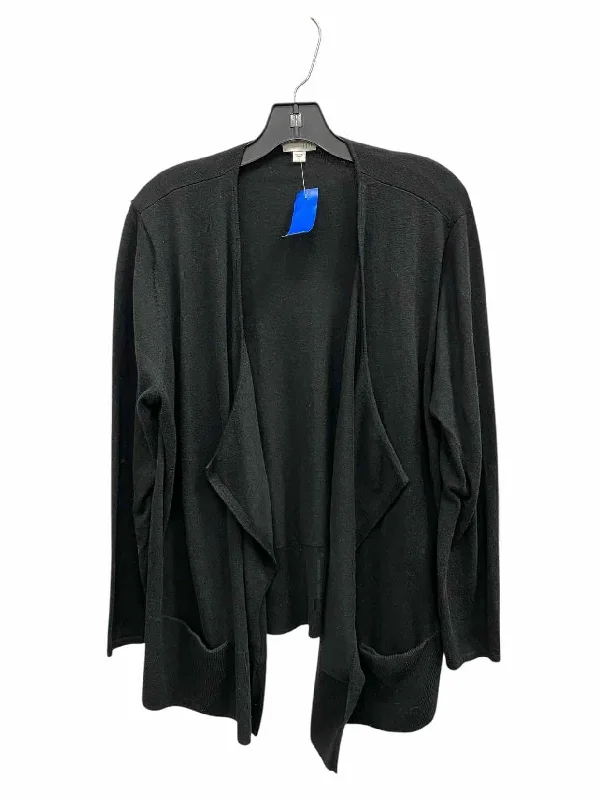 J Jill Size L Black Sweater Fitted Slim Tailored