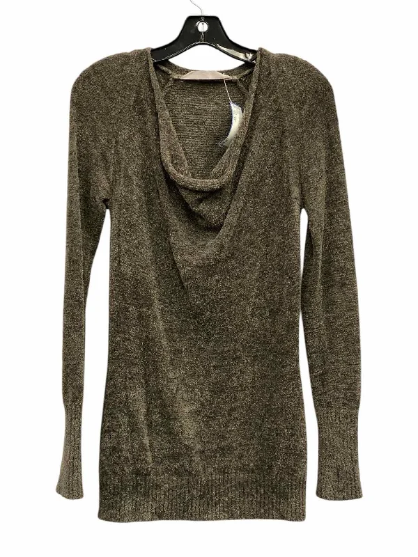 Athleta Size XS Brown Fuzzy Sweater Transparent Opaque Sheer