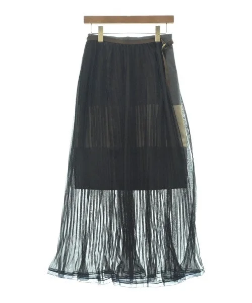kolor Knee length skirts chiffon skirt airy