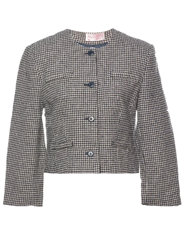 Pendleton Dogtooth Wool Jacket - M Mesh Jacket Canvas Jacket Denim Jacket