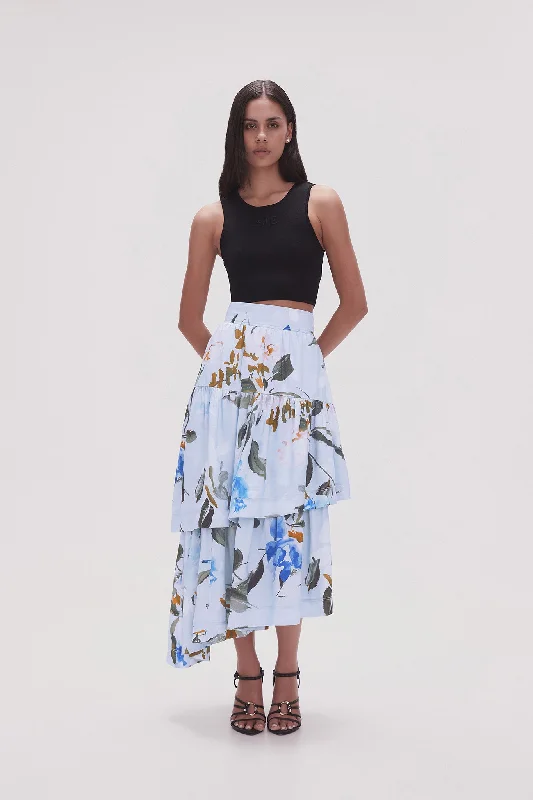 Interlace Midi Skirt leather skirt bold