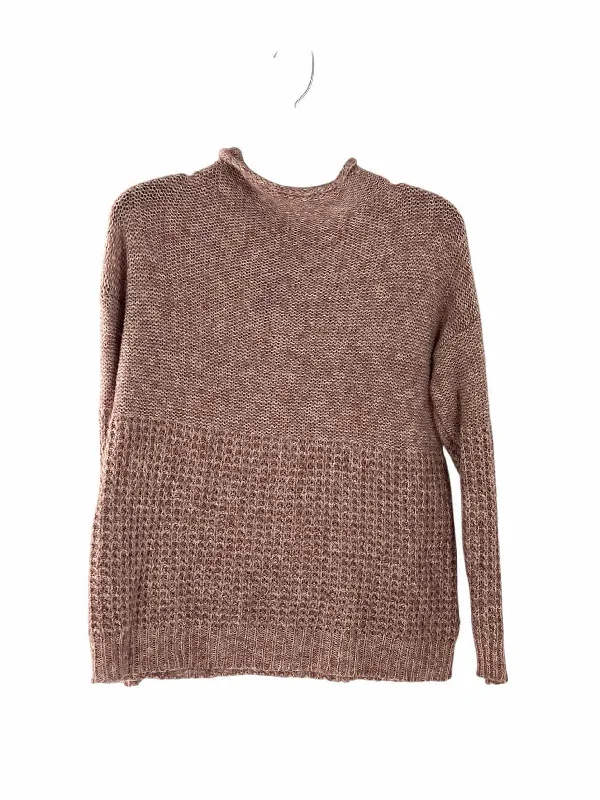 American Eagle Size M Pink Sweater Real Fur Shearling Chenille