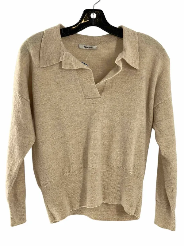 MadeWell Size S Cream Sweater Nylon Fabric Polyester Fabric Spandex Fabric