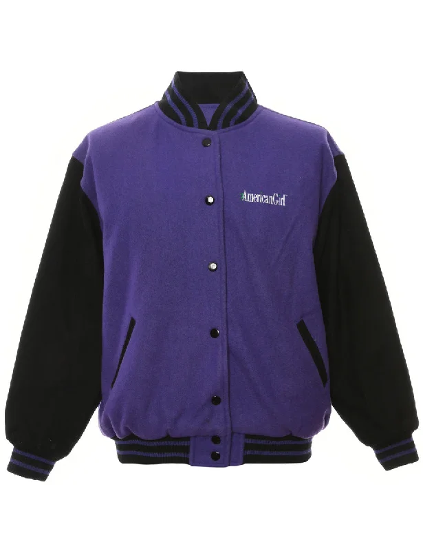 Purple Team Jacket - L Faux Fur Jacket Real Fur Jacket Shearling Jacket