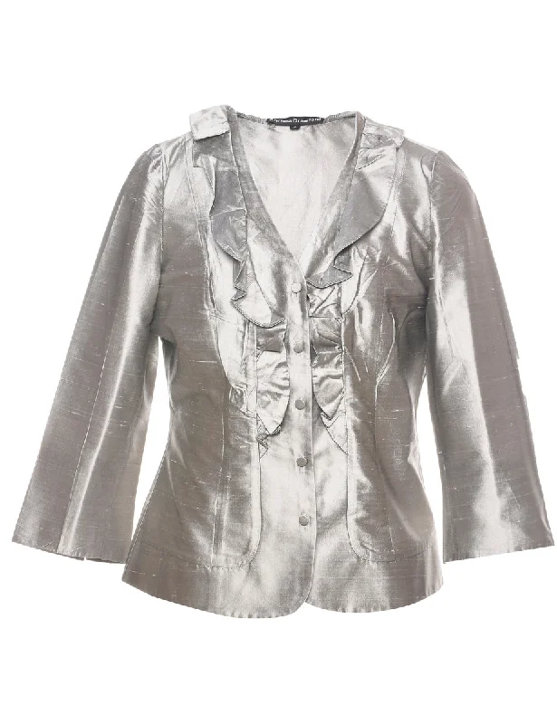 Silk Evening Jacket - M Fitted Jacket Loose Jacket Oversized Jacket