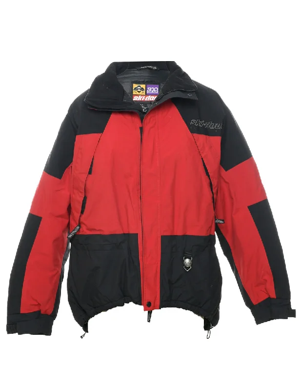 Red Ski Jacket - XL Oversized Jacket Tailored Jacket Straight Jacket