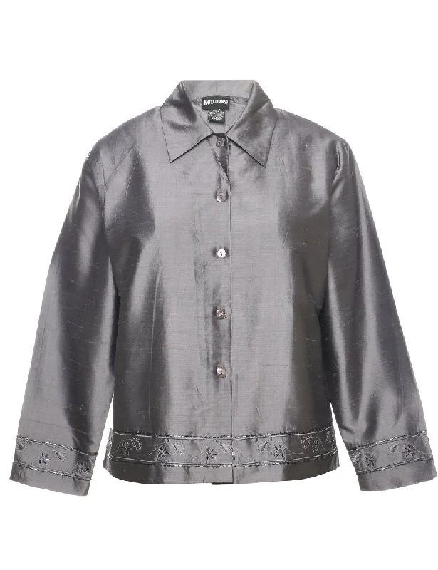 sILK Notations Evening Jacket - M Denim Jacket Leather Jacket Suede Jacket