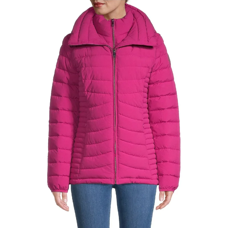 DKNY Packable Puffer Jacket - Fuchsia Quilted Jacket Puffer Jacket Insulated Jacket