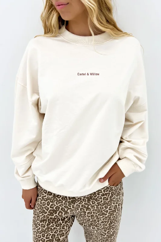 Aubrey Sweater Vanilla Mesh Sweater Canvas Denim
