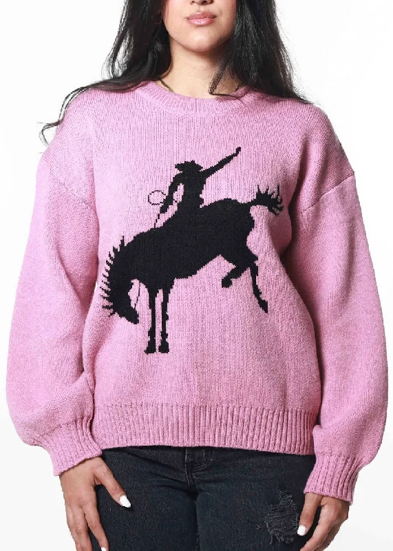 Oversized Bronco Sweater Embroidered Appliqued Beaded