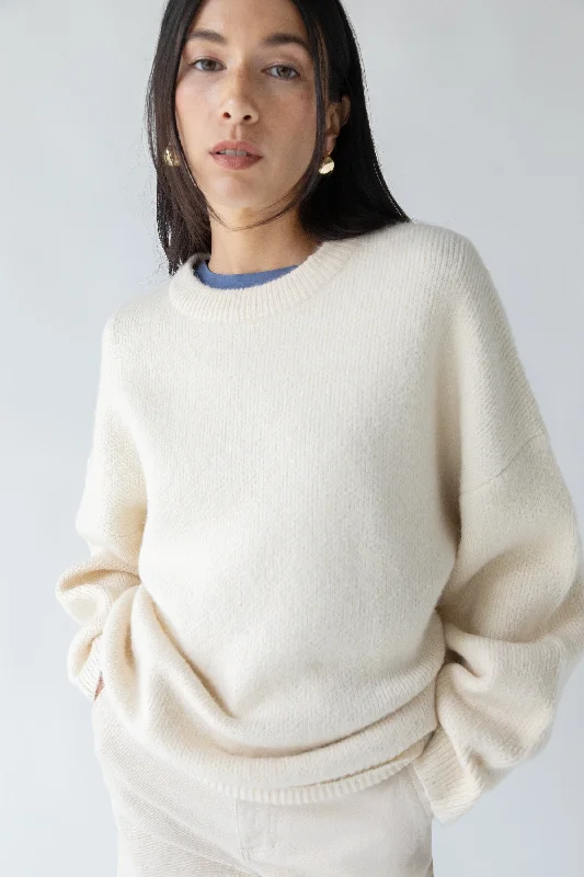 CHUNKY SWEATER Solid Color Striped Floral Print