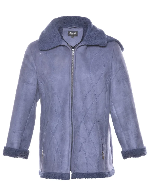 Purple Jacket - M Front Pockets Side Pockets Patch Pockets