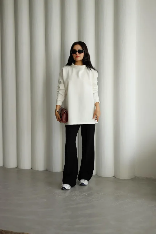 sweater 2092 Turtle Neck Boat Neck Asymmetrical Neck