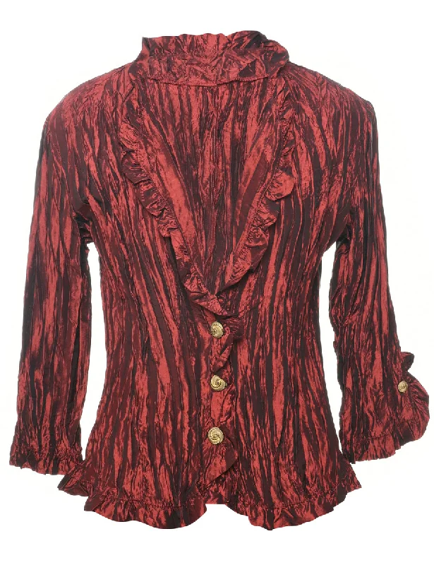 Smocked Evening Jacket - M Knit Jacket Woven Jacket Fleece Jacket