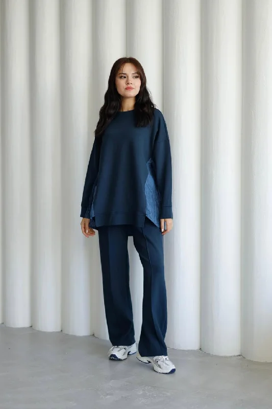 sweater NX 2055 Hooded Caped Shawl Collar