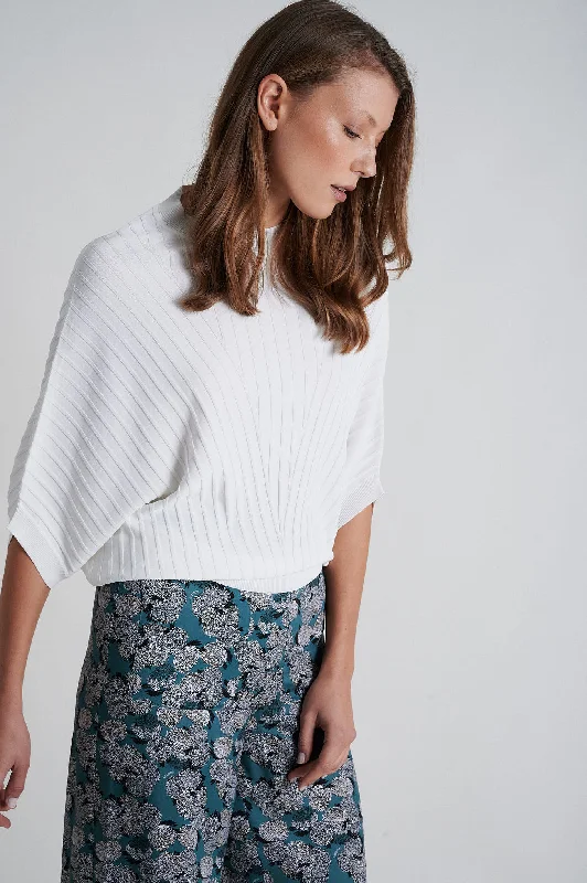Short sleeves kimono sweater Front Pockets Side Pockets Patch Pockets