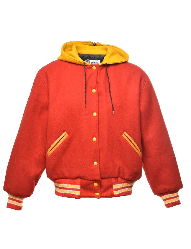 Red Team Jacket - L Front Pockets Side Pockets Patch Pockets