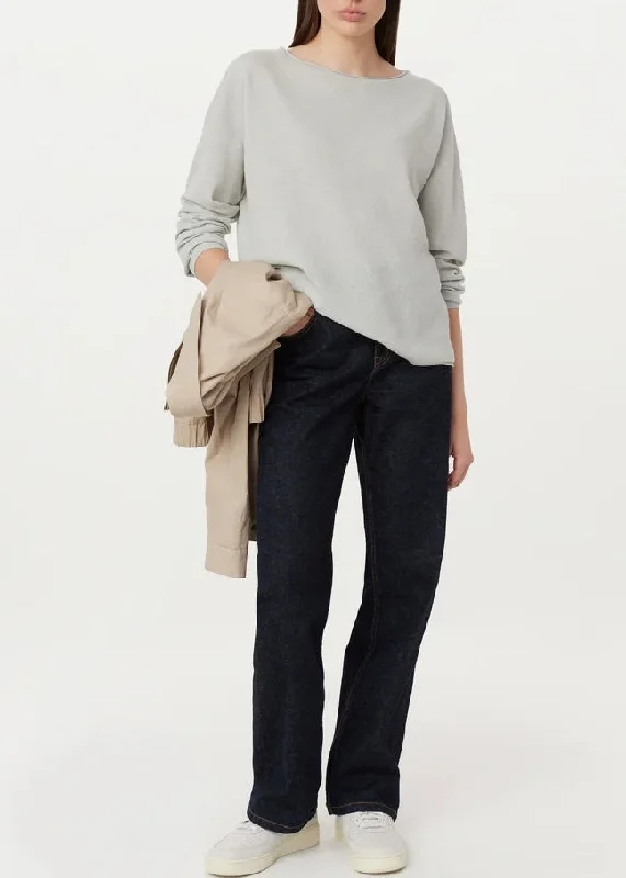 The Lightweight Crewneck Sweater Ribbed Striped Patterned