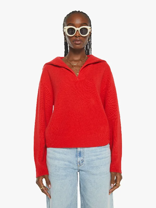 XiRENA Maylin Sweater - Red Robin Mesh Blend Leather Blend Suede Blend