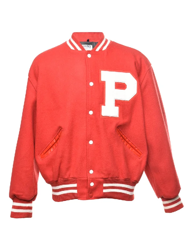 Red Team Jacket - L Knit Fabric Woven Fabric Fleece Fabric