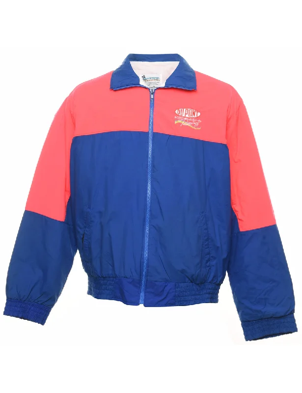 Red & Blue Du Pont Nylon Jacket - XL Satin Jacket Silk Jacket Chiffon Jacket