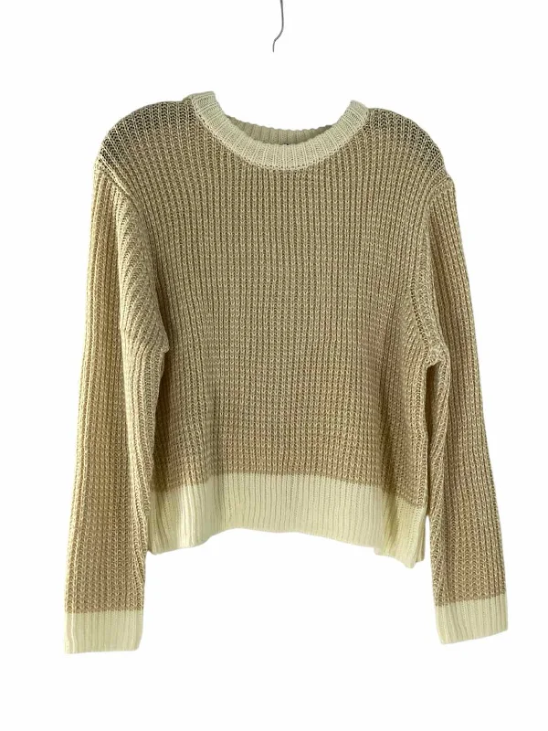 Stitches & Stripes Size S Beige White Sweater Rayon Fabric Velvet Fabric Corduroy Fabric