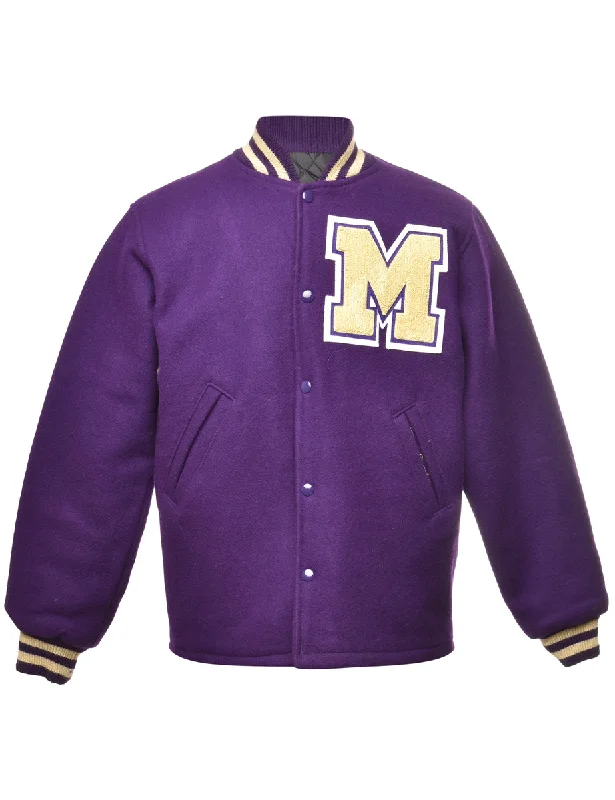 Purple Team Jacket - M Satin Jacket Silk Jacket Chiffon Jacket