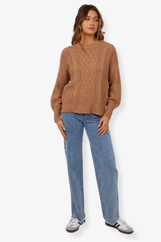 All About Eve - Rue Knit Sweater Herringbone Houndstooth Plaid