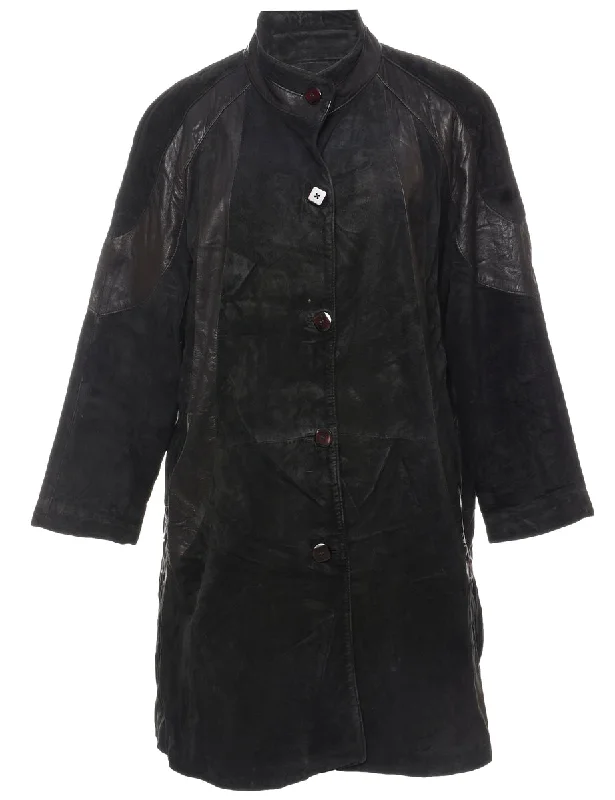 Single Breasted Suede Jacket - XL Plaid Jacket Tartan Jacket Houndstooth Jacket