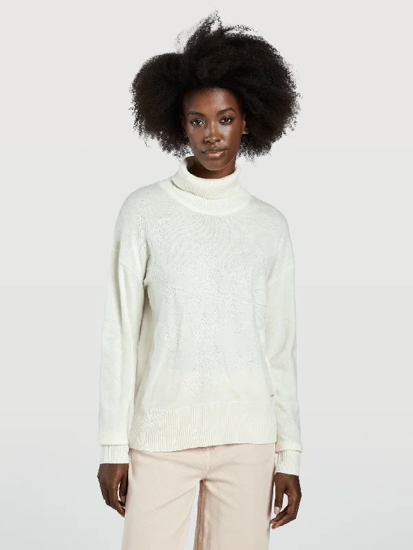 Turtleneck Sweater With Jacquard Wool Sweater Cotton Sweater Cashmere Sweater