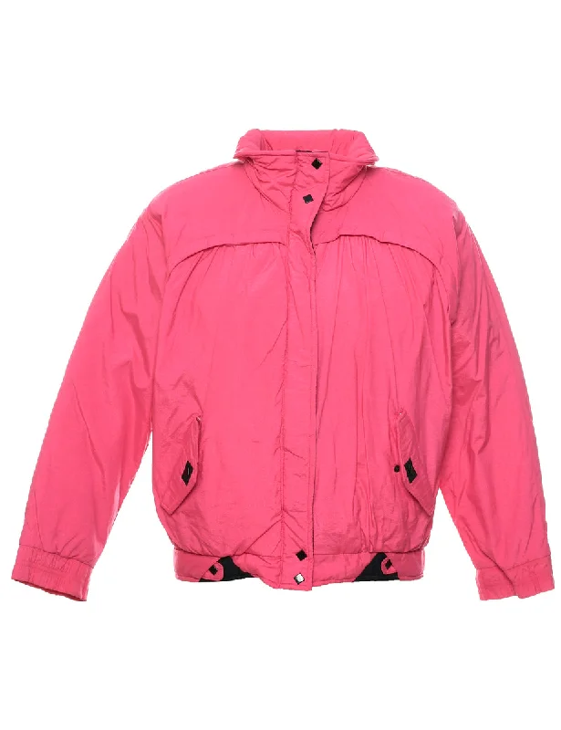 Pink Ski Jacket - M Fitted Jacket Loose Jacket Oversized Jacket