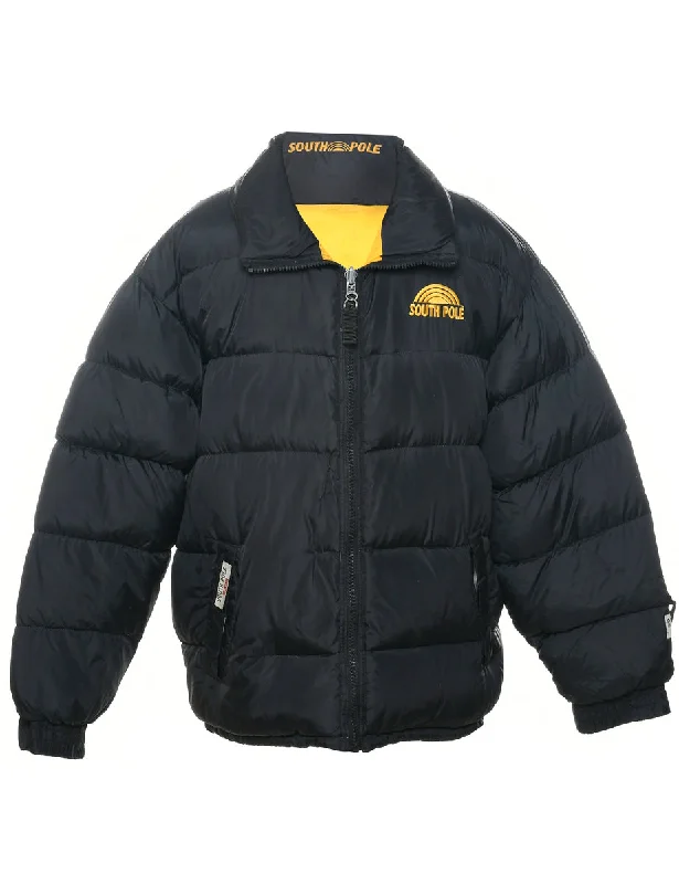 South Pole Dark Grey Puffer Jacket - L Fleece Jacket Down Jacket Feather Jacket