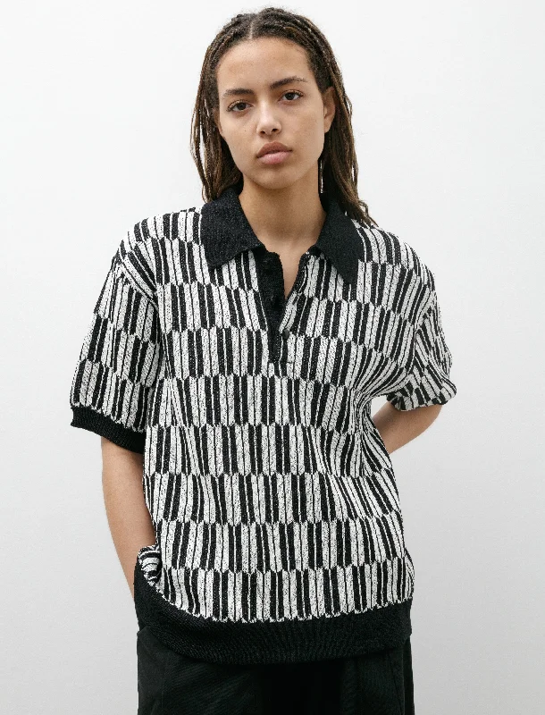 Paper Polo Sweater B+W Arrow Seamless Knitted Crochet