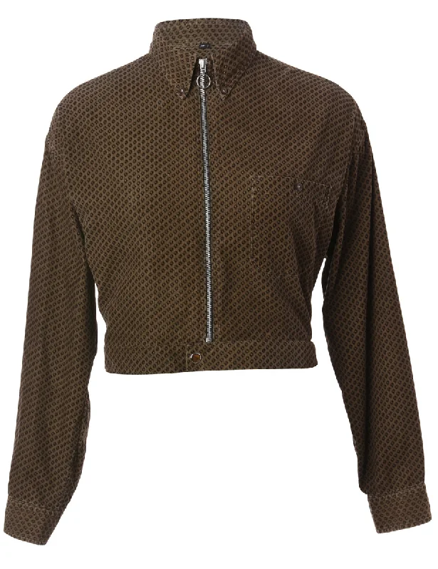 Reworked Mimi Cropped Cord Jacket Elasticated Jacket Padded Jacket Insulated Jacket