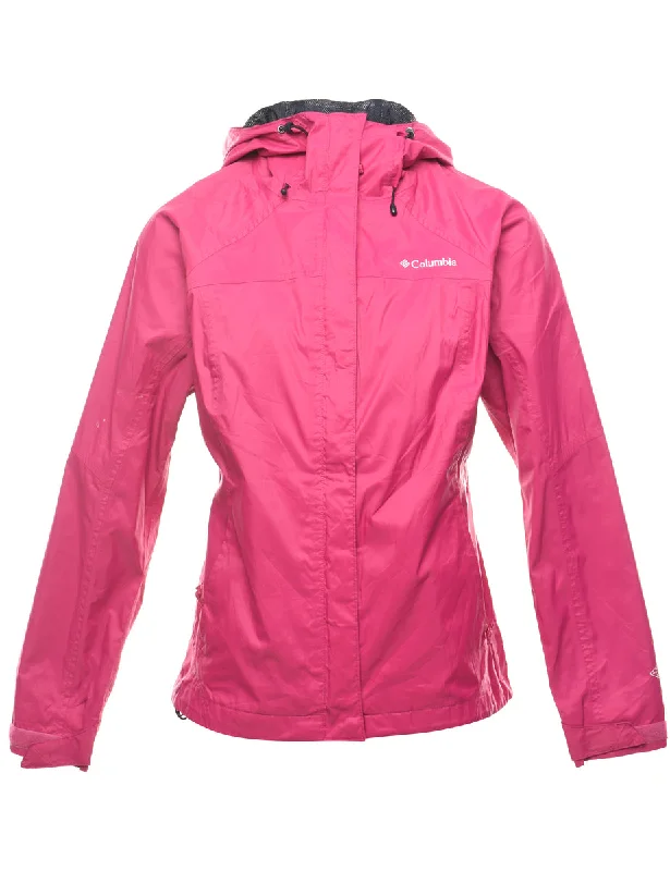 Pink Columbia Jacket - M Notch Collar Jacket Peter Pan Collar Jacket Cowl Neck Jacket