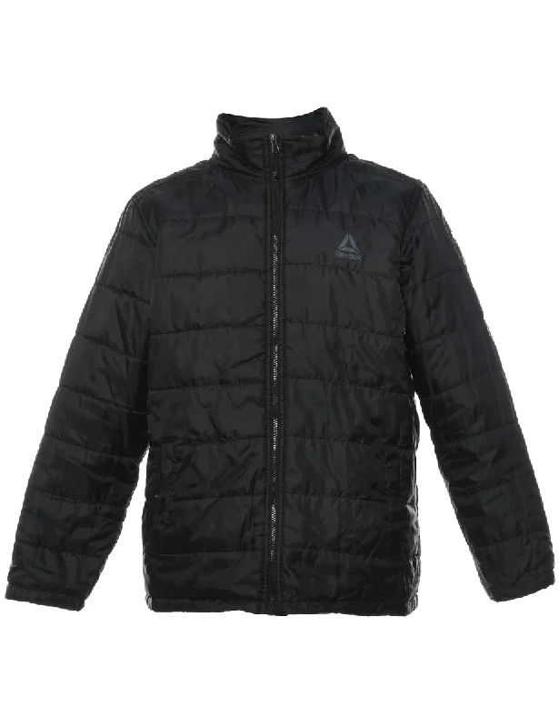 Reebok Classic Black Puffer Jacket - L Denim Jacket Leather Jacket Suede Jacket