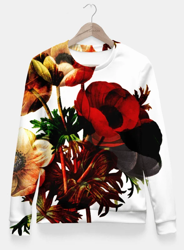 Vintage Bunch Fitted Waist Sweater Women Mesh Sweater Canvas Denim