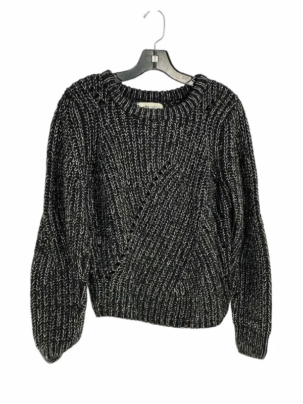 John + Jenn Size S Black White Sweater Elasticated Padded Insulated