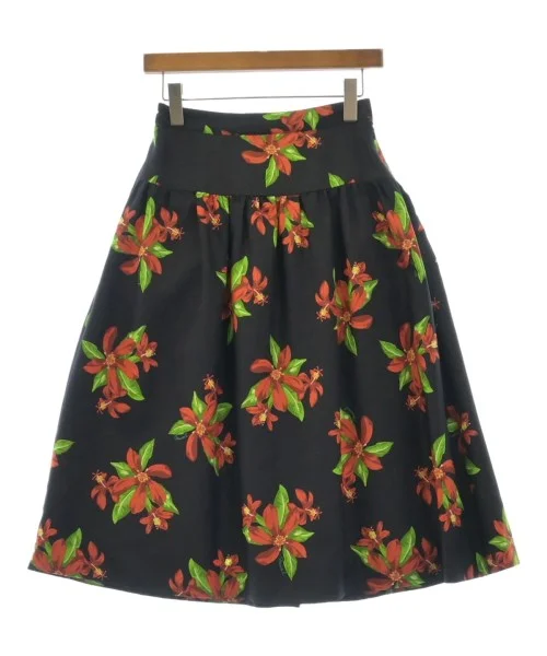 MUVEIL Knee length skirts velvet skirt sumptuous