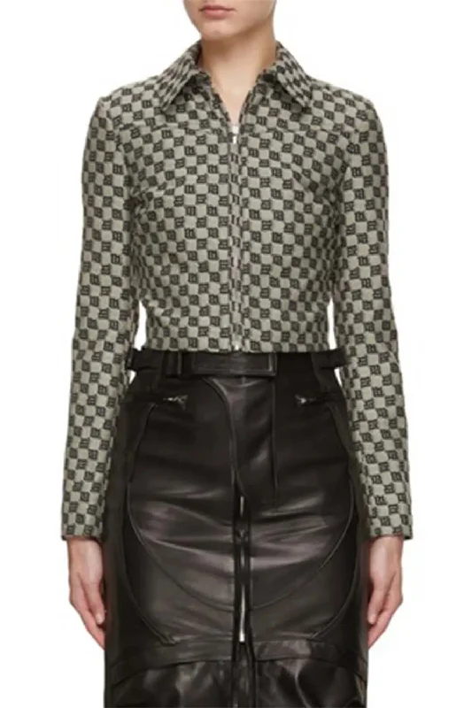 Classic Monogram Jacquard Jacket Zippered Jacket Buttoned Jacket Snapped Jacket