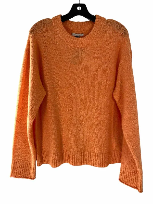 American Eagle Size S Orange Sweater Cashmere Blend Cotton Blend Poly Blend