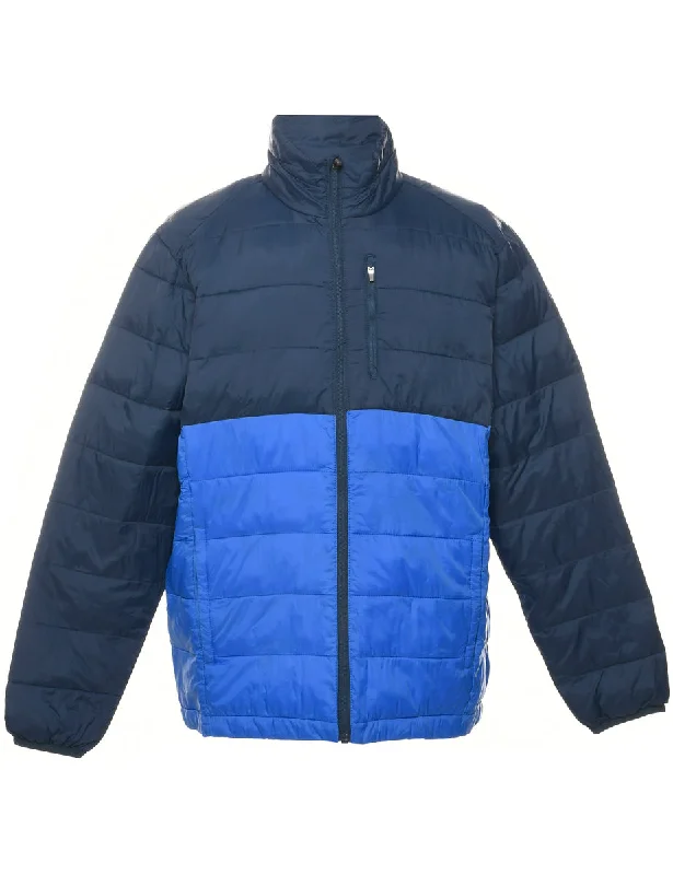 St. John Bay Puffer Jacket - M Welt Pockets Slit Pockets Flap Pockets