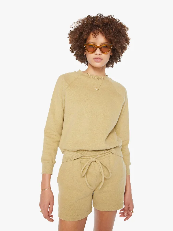 SPRWMN L/s Raglan Sweater - Pistachio Melange Long Sweater Short Sweater Cropped Sweater