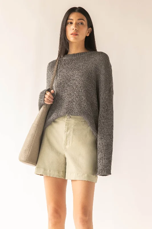 CREWNECK SWEATER Stretchy Elastic Breathable