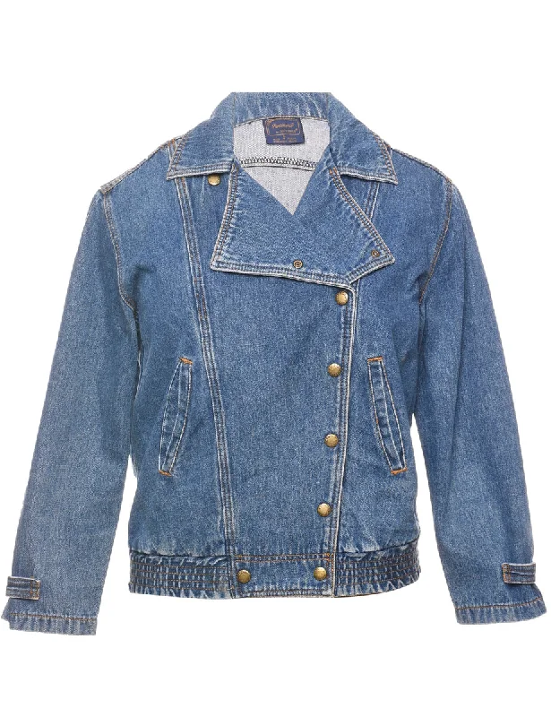 Stone Wash Classic Denim 1990s Jacket - S Rayon Fabric Velvet Fabric Corduroy Fabric