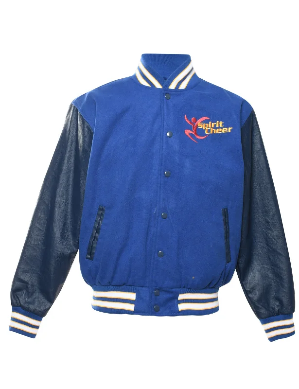 Popper Front Team Jacket - M Front Pockets Side Pockets Patch Pockets