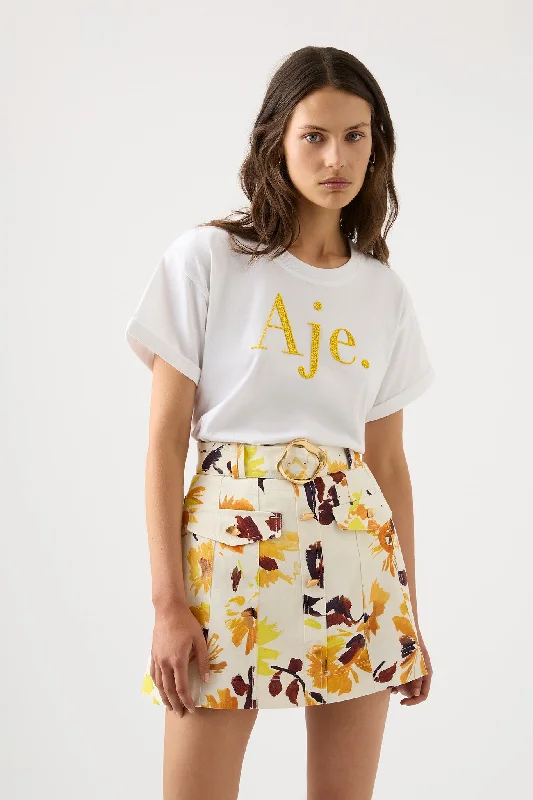 Valerie Utility Mini Skirt leather skirt modern