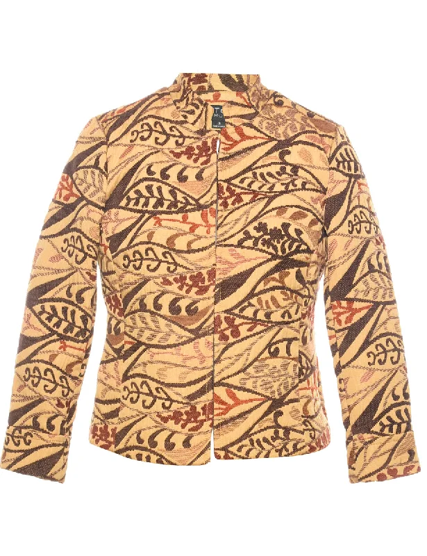 Patterned Tapestry Jacket - S Denim Jacket Leather Jacket Suede Jacket