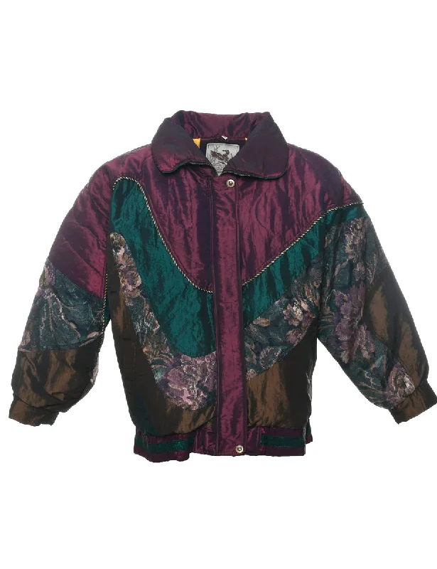 Patchwork Ski Jacket - S Fleece Jacket Down Jacket Feather Jacket